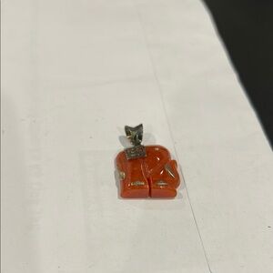 Orange and Silver Pendant